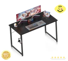 48" Computer Desk for Small Spaces Home Office Study Writing Table w/ Hook Black