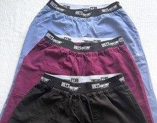 Lot of 3 Womens S Grey's Anatomy Active Barco Scrub Pants Black Blue Maroon EUC