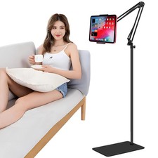 Tablet Floor Stand with Double Weight Base,Overhead Bed Phone Stand Height Ad...