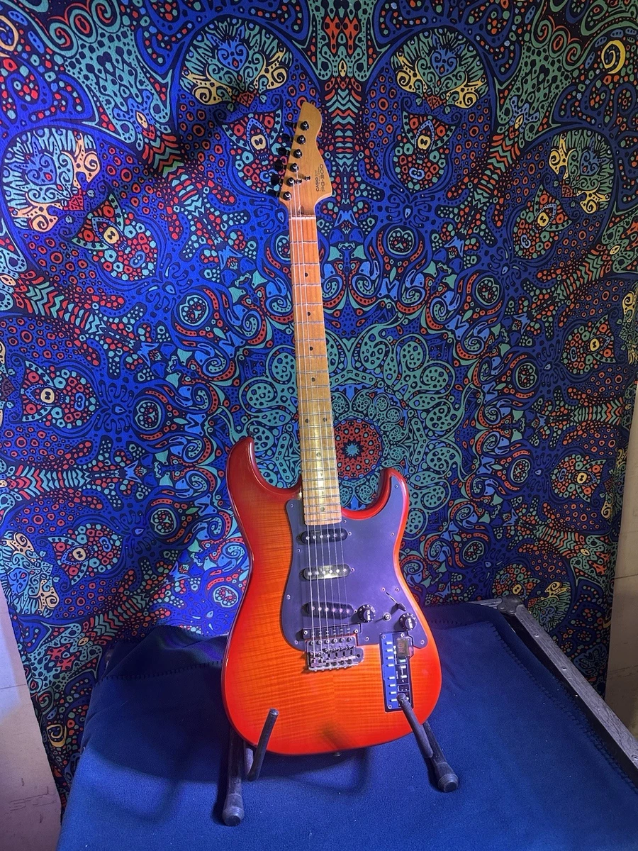 Casio Pg-300 Red Burst Fully Restored MIDI Electric Guitar With