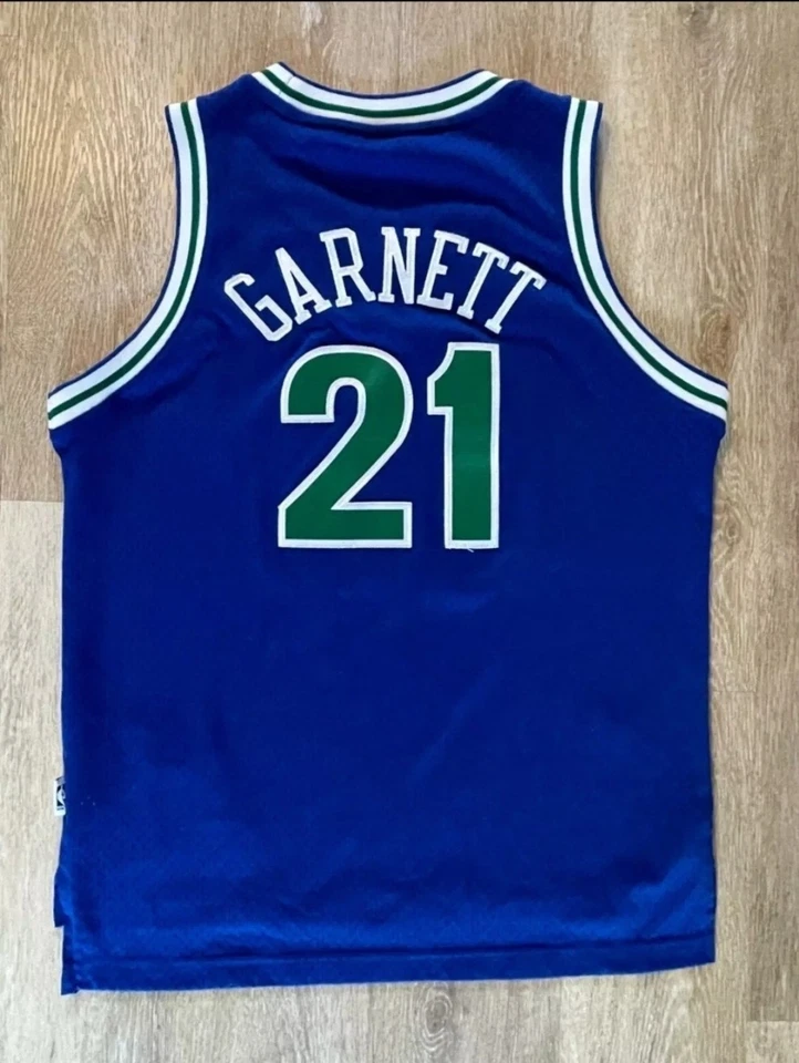 Camiseta Adidas Hardwood Classics Kevin Garnett Minnesota Timberwolves niños talla L Foto 3 de 4