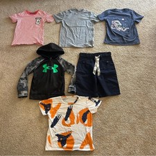 Boys Clothing Lot Size 6/7 Under Armour Cat  Jack Shirts Shorts Hoodie Bundle
