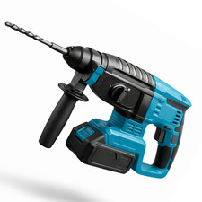 Martello Trapano Demolitore Perforatore a Batteria + valigetta completa di punte