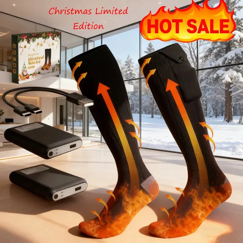 Electric Heated Socks Foot Winter Warm Hunting Sock Rechargeable 9000mAh - Image 3 of 4