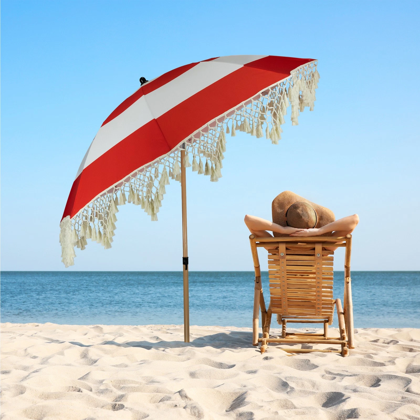 Northlight Macrame Market Umbrella