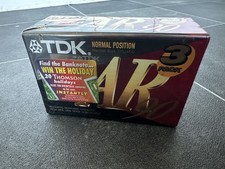 TDK AR90 Type I Confezione da 3 - Nastro audiocassetta vuoto AR-90 nuovo e sigillato