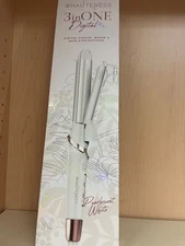 Hauteness 3 in 1 Curler Waver Straightener Digital Pearl White Multi Styler ~NIB