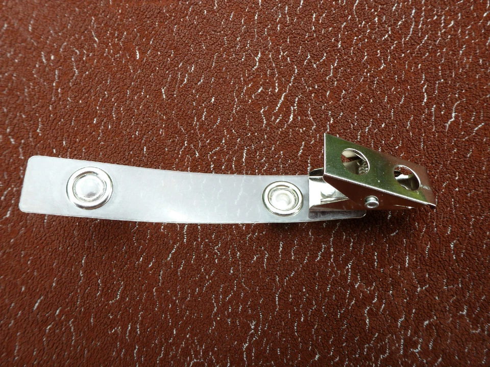 I.D. Clip de insignia de metal vinilo con broche de presión ~ para solo uno (1) envíos desde Florida EE. UU. Foto 2 de 4