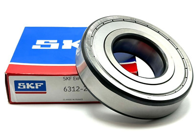 NEW SKF 6312 ZZ C3 DEEP GROOVE BALL BEARING, METAL SHIELDED
