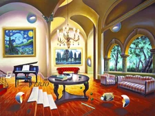 Ferjo retrospective 25 years special "MUSICAL ROOM"  24" x 18"
