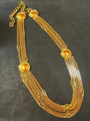 Gucci Italy vintage G gold plated logo chain belt s-l400.jpg main image 3