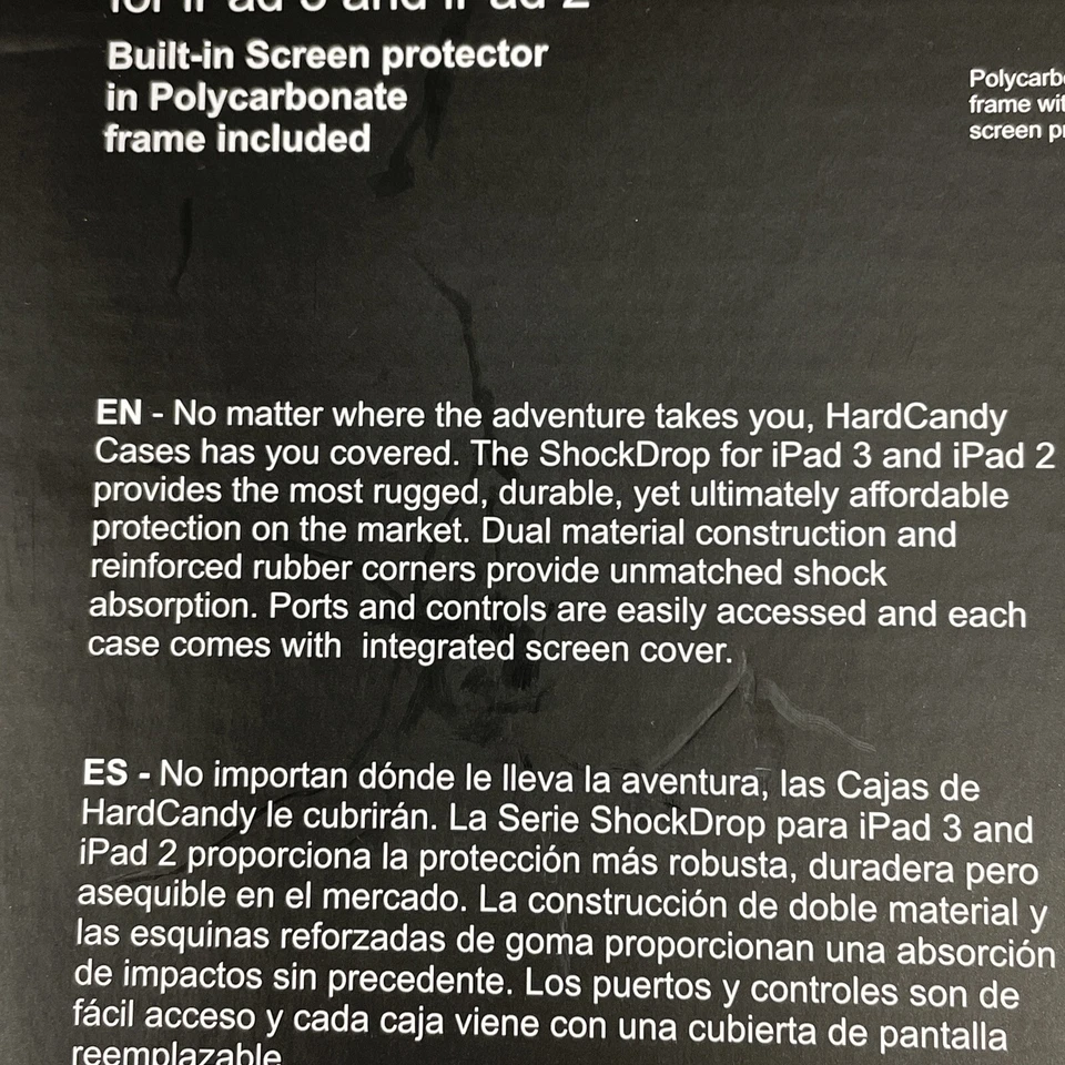 Hard Candy Shock Drop Case for iPad 3 and iPad 2 Black Silicone NEW - Image 4 of 4