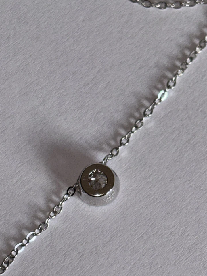 Collana argento 925 donna Moissanite 0,3ct - Immagine 2 di 4