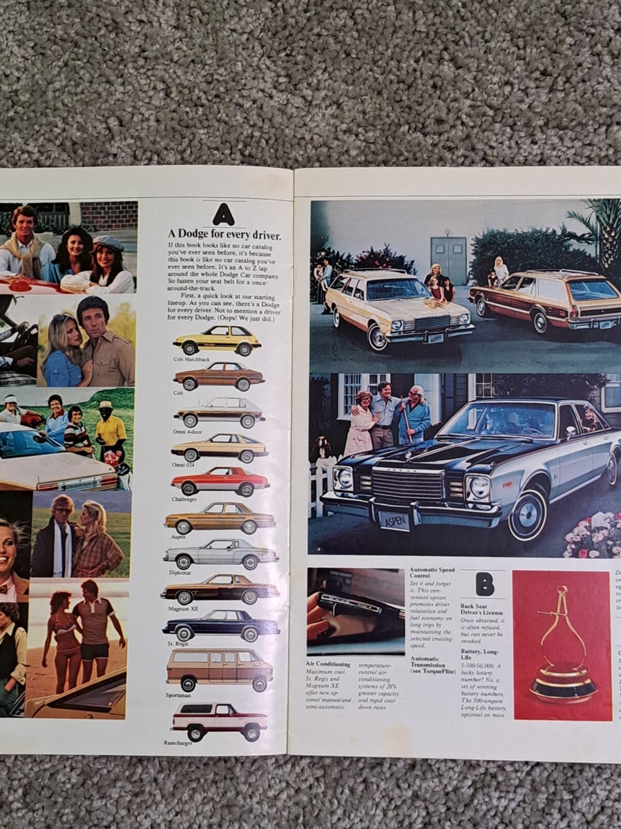 1979 Dodge Cars Full Line Sales Brochure Catalog 16 pages | eBay