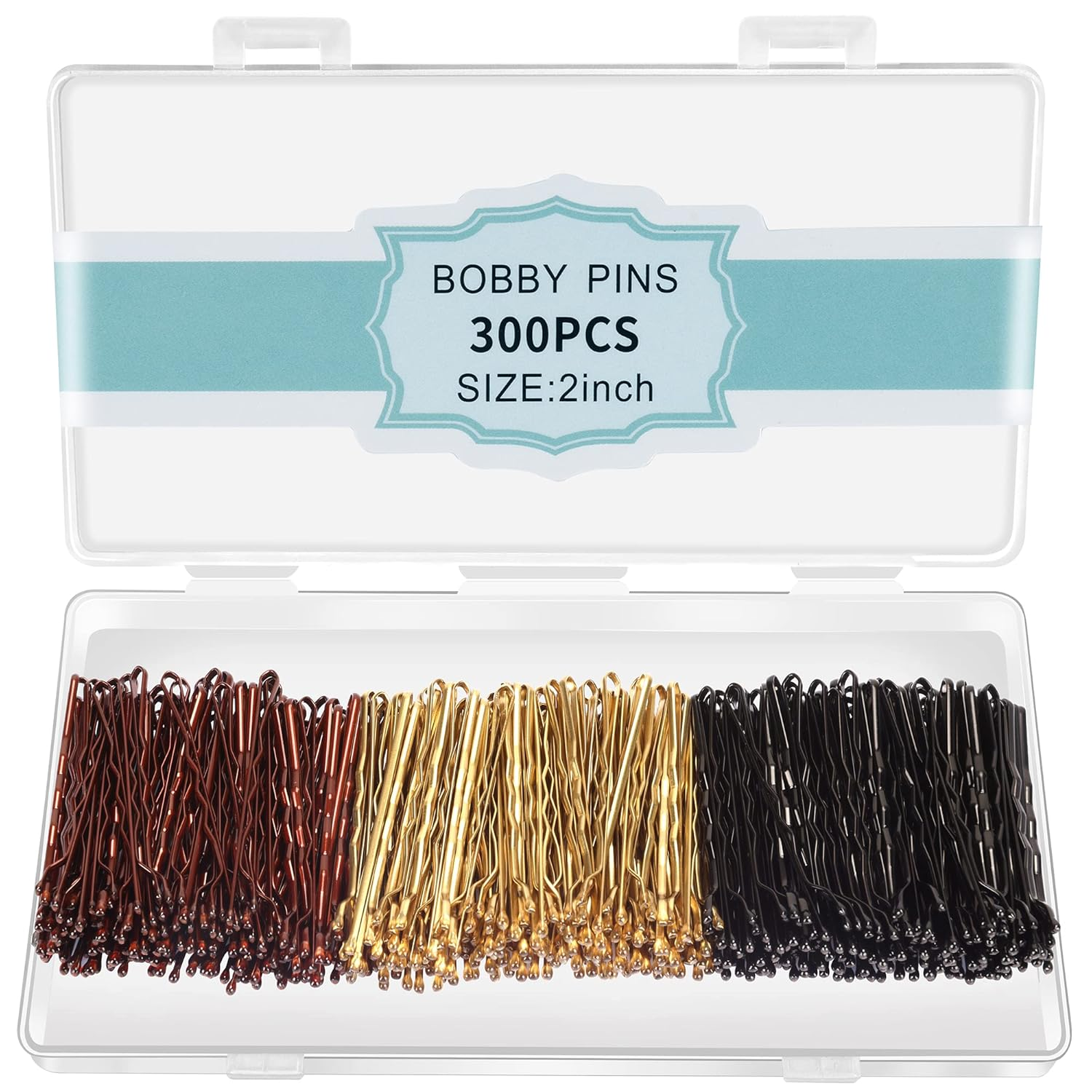 300 Pcs Mixed Color Bobby Pins for Women, Girls, and Kids, Durable Hair Pins