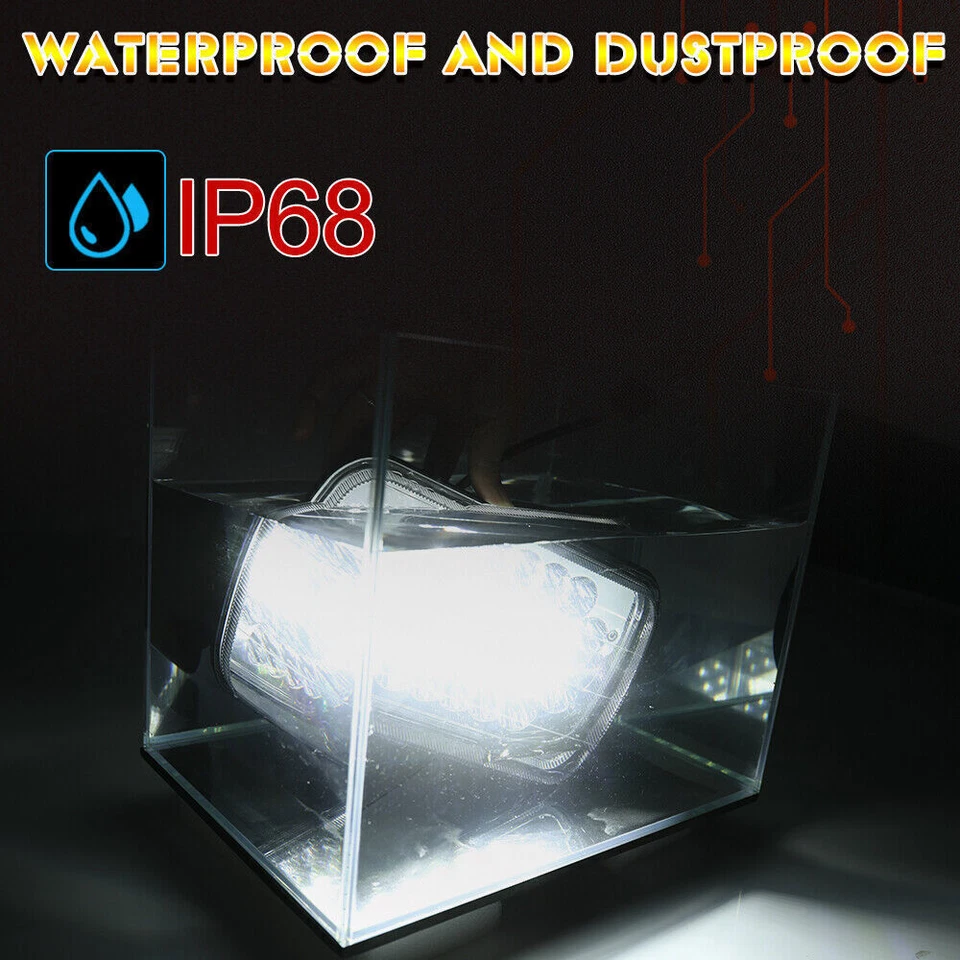 Fit Nissan D21 Pickup 1986-1994 Chrome 7x6" LED Headlight Hi-Lo DRL Turn Signal - Image 3 of 4