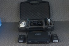 Wireless Microphone Kit w/ 2 Lapel Mics, Mic Receiver, w/ Hardshell Carry Case
