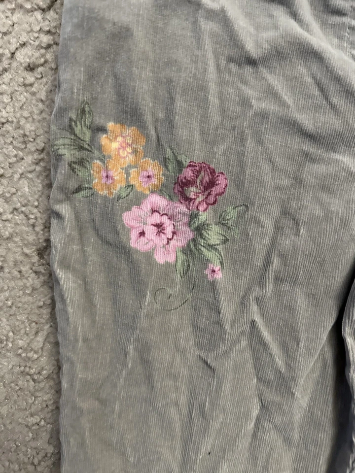 Pantalones de pana florales Talbots para niñas talla 7 Foto 3 de 4