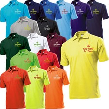 Poloshirt bestickt mit Motiv Asia Imbiss Namen Polo T-Shirt Arbeitspolo Kochhemd