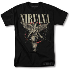 Nirvana Shirt Kurt Cobain Rock Concert Tour Vntg Graphic Design T-Shirt