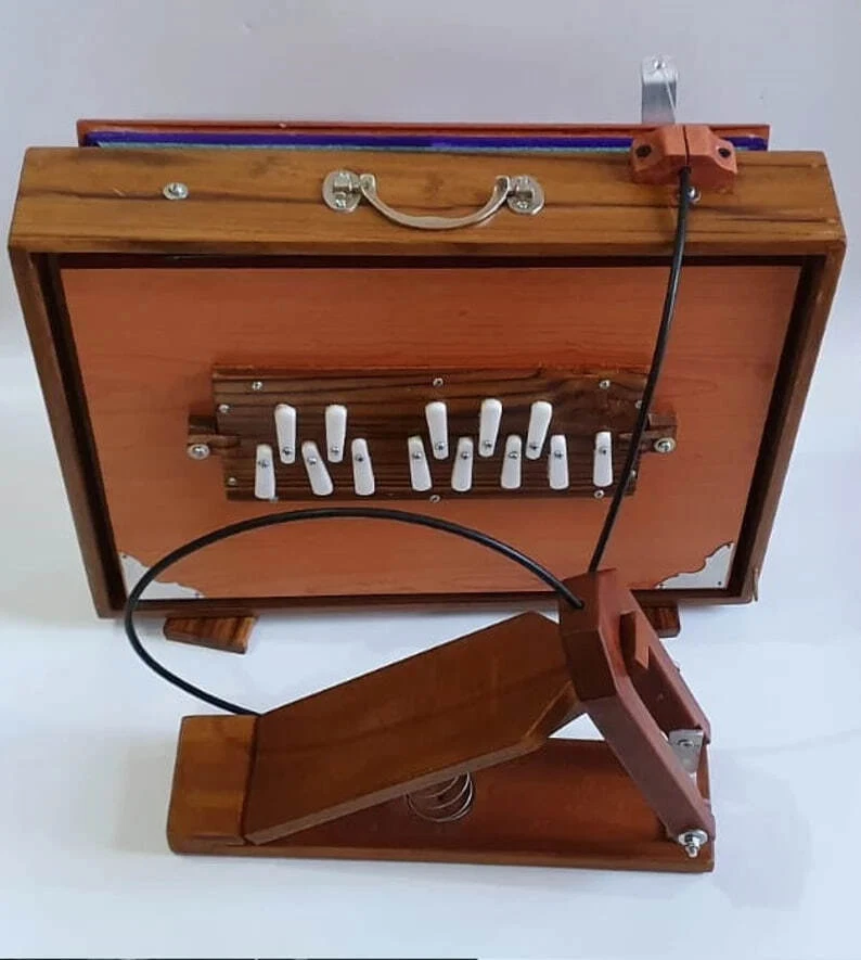 Caja Shruti Grande 16x12x3 Pulgadas, Madera de Teca y Capa, 440Hz y 432Hz Sur Pete Foto 2 de 2