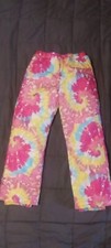 Girls size 16 Children's place multi color tie dye snow pants. They are lined