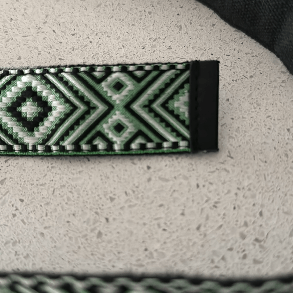 NWOT Free People Moving to Mars Belt Cotton S/M Green Black  display picture 1