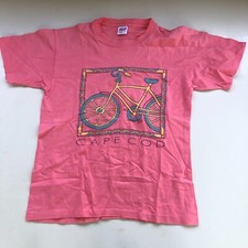 Vintage Cape Cod Bicycle CuffyCo T-Shirt Blue Size M Made In USA Anvil Medium