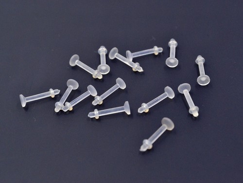 100pcs Body Piercing -UV Flexible Retainer Lip Labret Ring Bar Lip Piercing - Picture 5 of 10