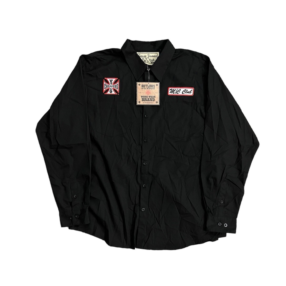 RARE West Coast Choppers Jesse James Workwear LS Button Up Shirt