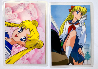 Sailor Moon R Movie MOVIC Rami LAMINATED CARD Lot set of 2 Japan Toei Seika Note