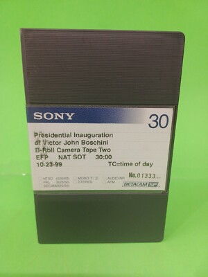 Beta Betamax Tape Video Movie 1999 Presidential Inauguration RARE
