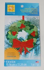 New EZ Quilting 4 in x 6 in Plastic Reusable Holiday Wreath Template