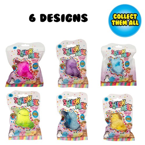 Squish-Meez Sticky Pals 12 Pack | Soft Squishy Fidget Toys Sensory Stress Relief - Picture 3 of 7
