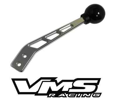 VMS BILLET 8 BENT SILVER SHIFTER HANDLE ARM LEVER TREMEC T5 T45 T56 & SHIFT KNOB