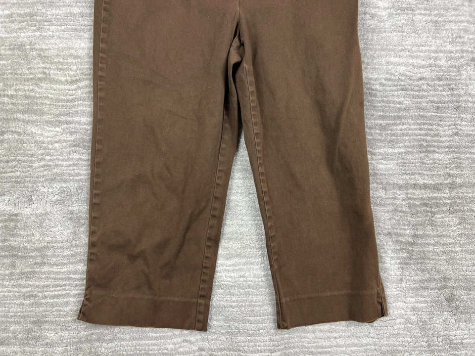 Pantalones deportivos Jones vintage para mujer 12 marrón elástico recortado Foto 3 de 4