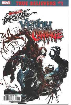 TRUE BELIEVERS ABSOLUTE CARNAGE VENOM VS CARNAGE #1 MARVEL 2019 NEW UNREAD B/B