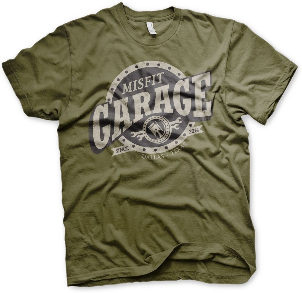Футболка с надписью Misfit Garage Piston DC-1-MG003-H82-7
