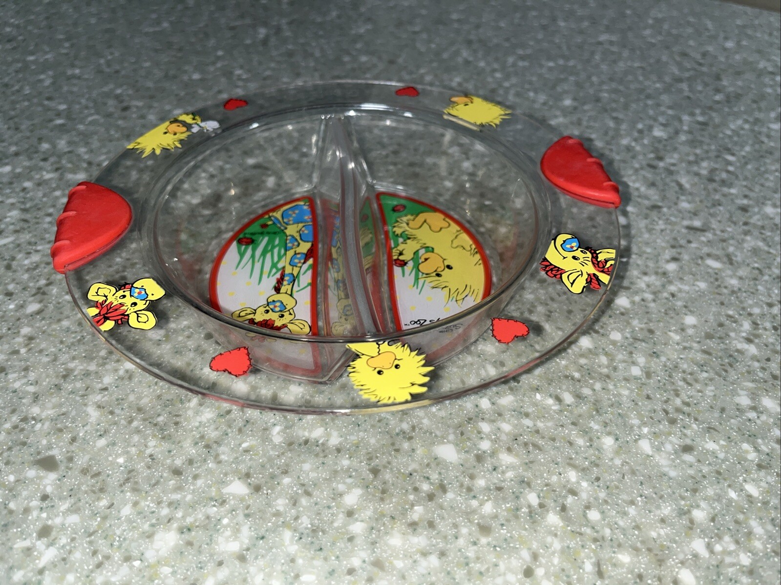Little Suzy's Zoo Divided Dish Bowl with Gripper Handles Witzy & Friends Gerber