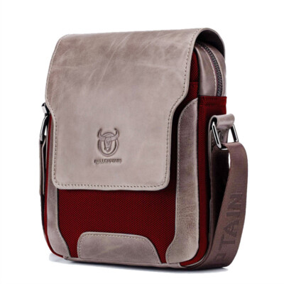 BULLCAPTAIN Men Leather Crossbody Shoulder phone Chest waist Sling Bag Messenger