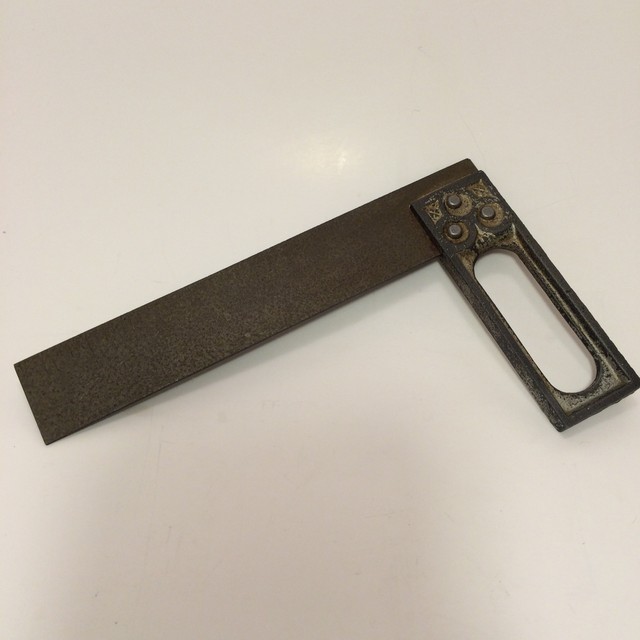 Vintage Tool Wood Carpenter Carpenters Square Antique Metal Early 1900