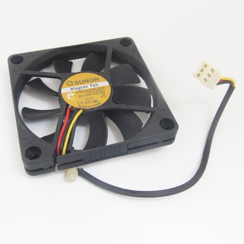 4pcs SUNON MagLev DC Cooling fan KDE1207PFV3-A 70x70x10mm 7010 DC12V 0.7W 3pin - Picture 3 of 4
