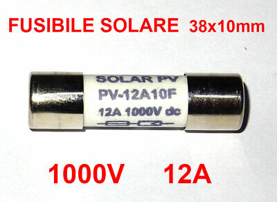 Fusibile gPV per impianti fotovoltaici 1A 10x38 1000V corrente continua 8454