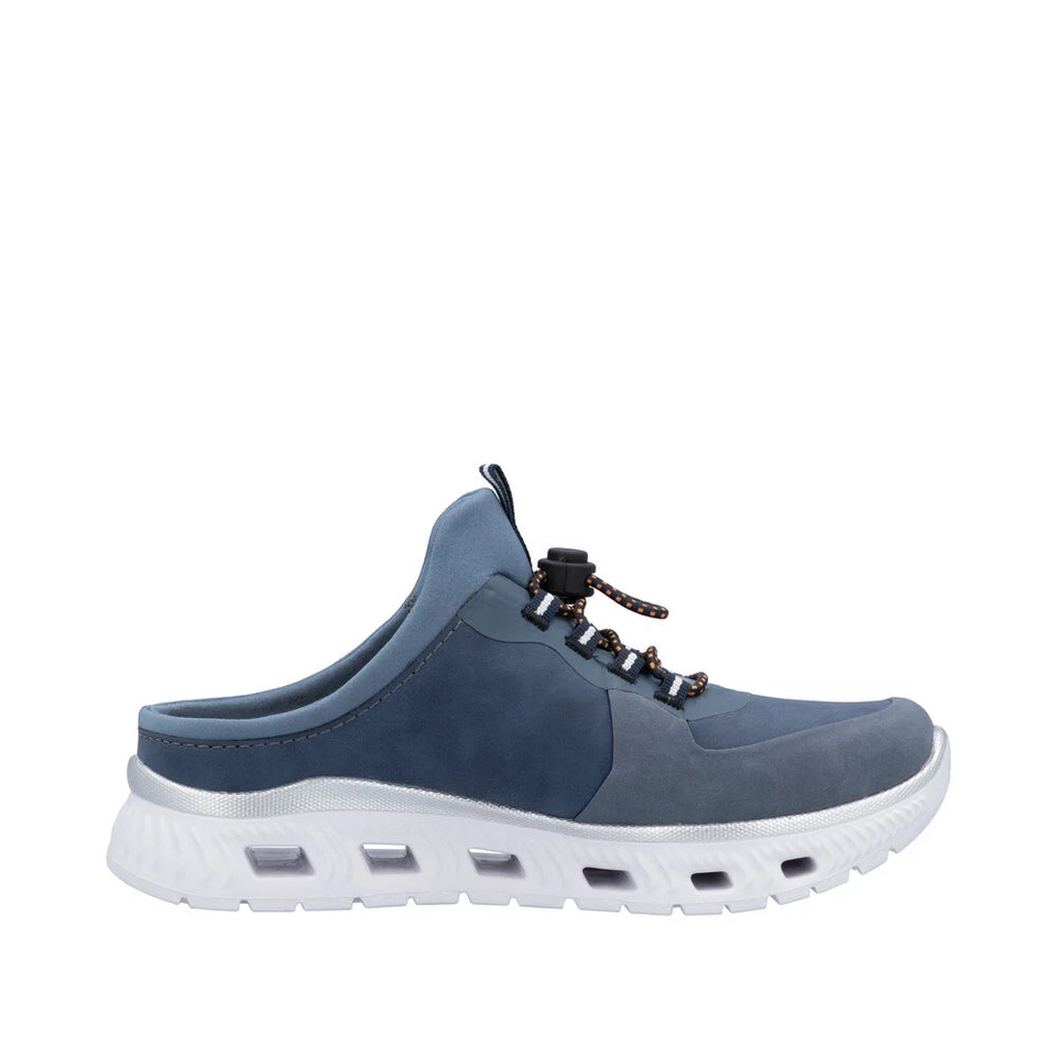Zuecos para mujer Rieker Sabots zapatillas zapatos de casa azul M6069 Foto 2 de 4
