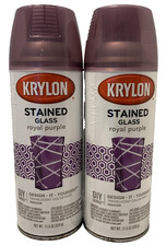 Krylon Stained Glass Spray Paint Royal Purple Translucent Indoor Lot Of 2 New