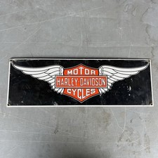Vintage Harley Davidson Motorcycle Ande Rooney Porcelain Sign 18”x6” Made In USA