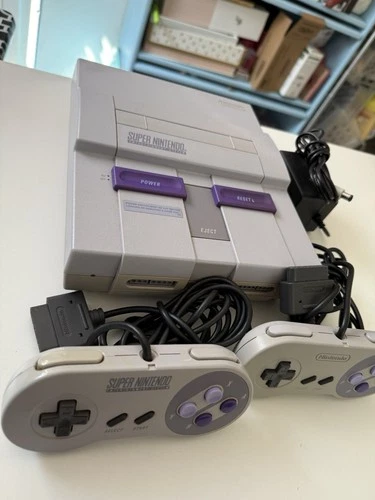 Vintage Super Nintendo SNES Console Bundle Tested w/20 Games & 2 Controllers lot