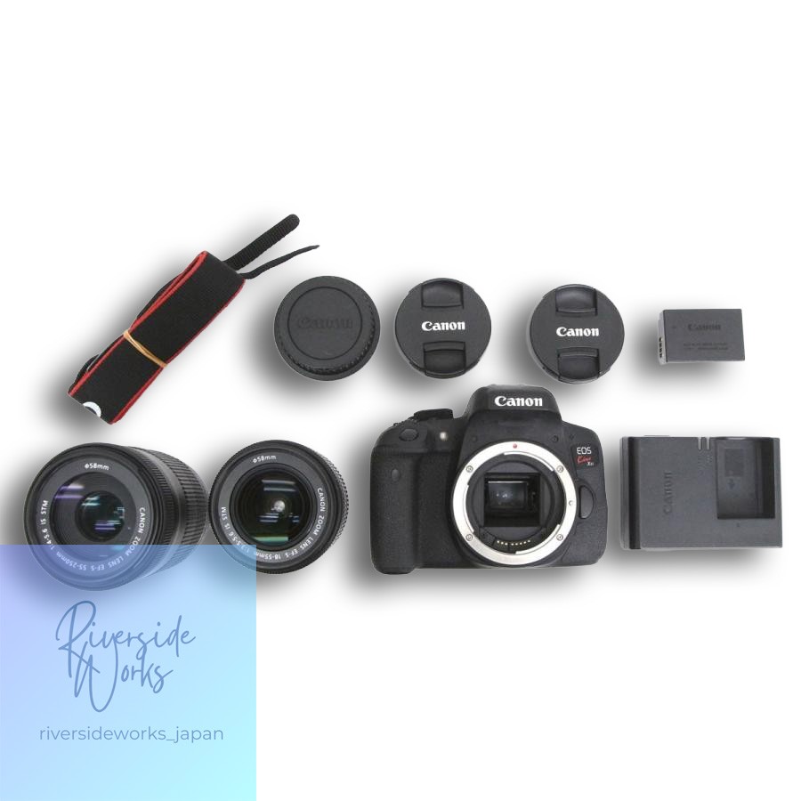 Canon EOS Kiss X8i Double Zoom Kit Cleaned Sensor Fair Condition