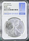 2025 Eagle S$1 MS70 First Day of Release NGC 8350873-380