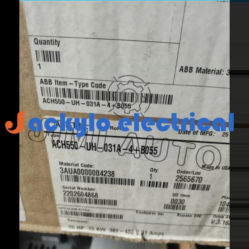 ACH550-UH-031A-4+B055 ABB Inverter Expedited Shipping UPS Express Free Tax